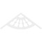 Ekena Millwork Pitch Classic Wagon Wheel Architectural Grade PVC Gable Pediment, 72"W x 27"H x 1"P (9/12) GPP072X027X100CWW - alternate 5